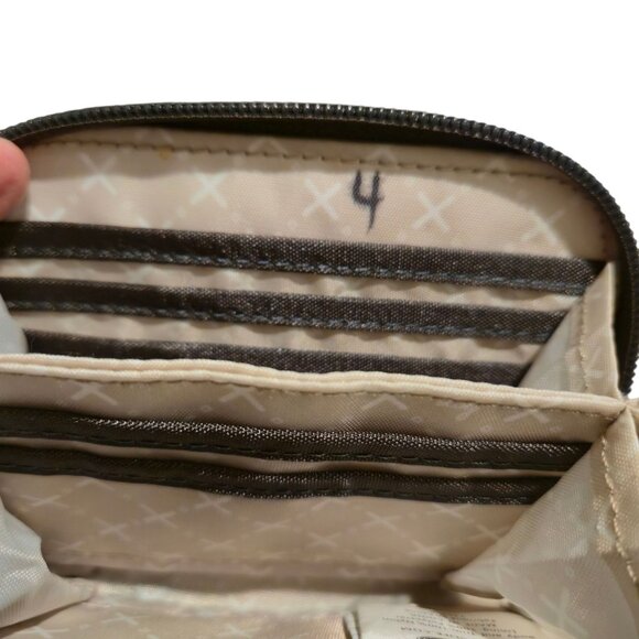 Lug Splits RFID Wallet Outside Zip Pocket 2 Zip Around Sections CC Bill Sections - Picture 8 of 9
